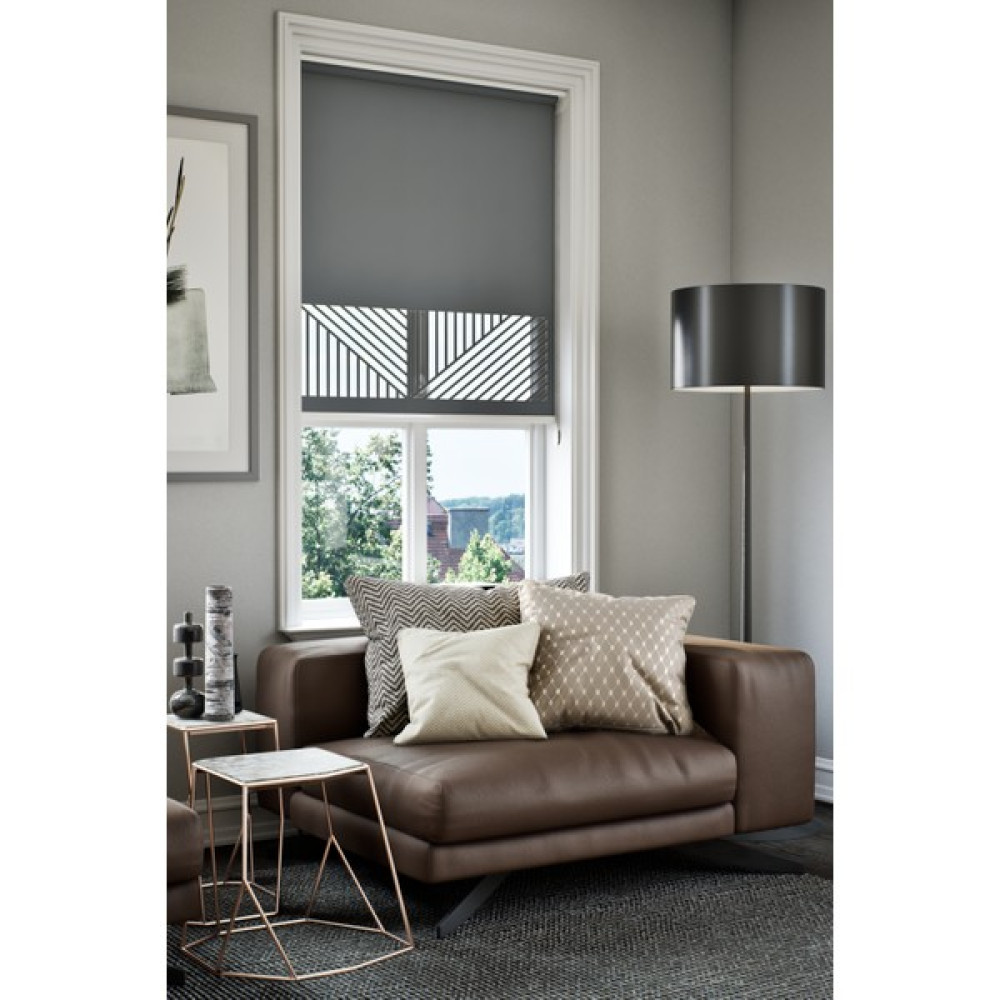 e-bizz store Perdebiz Lazer Kesim Mat Stor Perde Antrasit EB-151004 - 50 x 200 cm Stor Perde Fiyatı