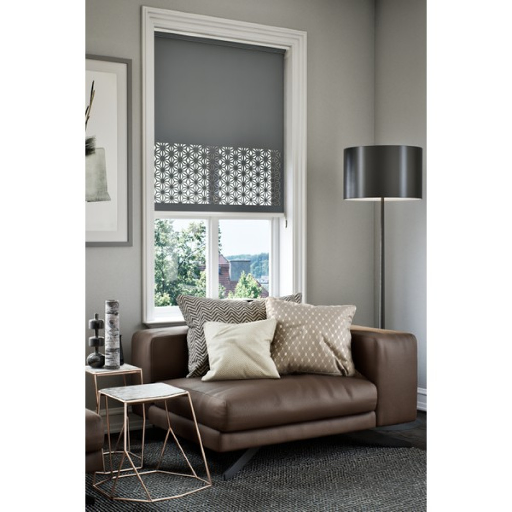 e-bizz store Perdebiz Lazer Kesim Mat Stor Perde Antrasit EB-181004 - 50 x 200 cm Stor Perde Fiyatı