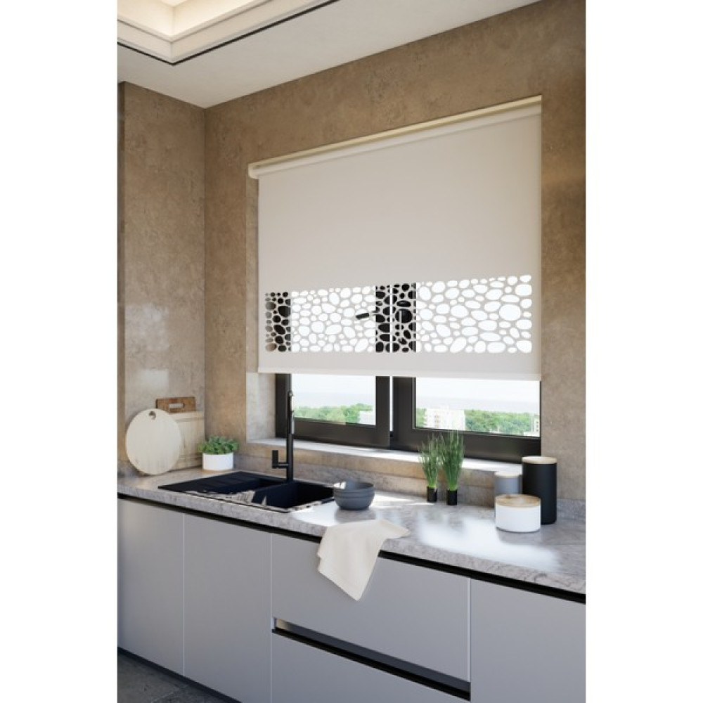 e-bizz store Perdebiz Lazer Kesim Mat Stor Perde Beyaz EB-121001 - 70 x 200 cm Stor Perde Fiyatı