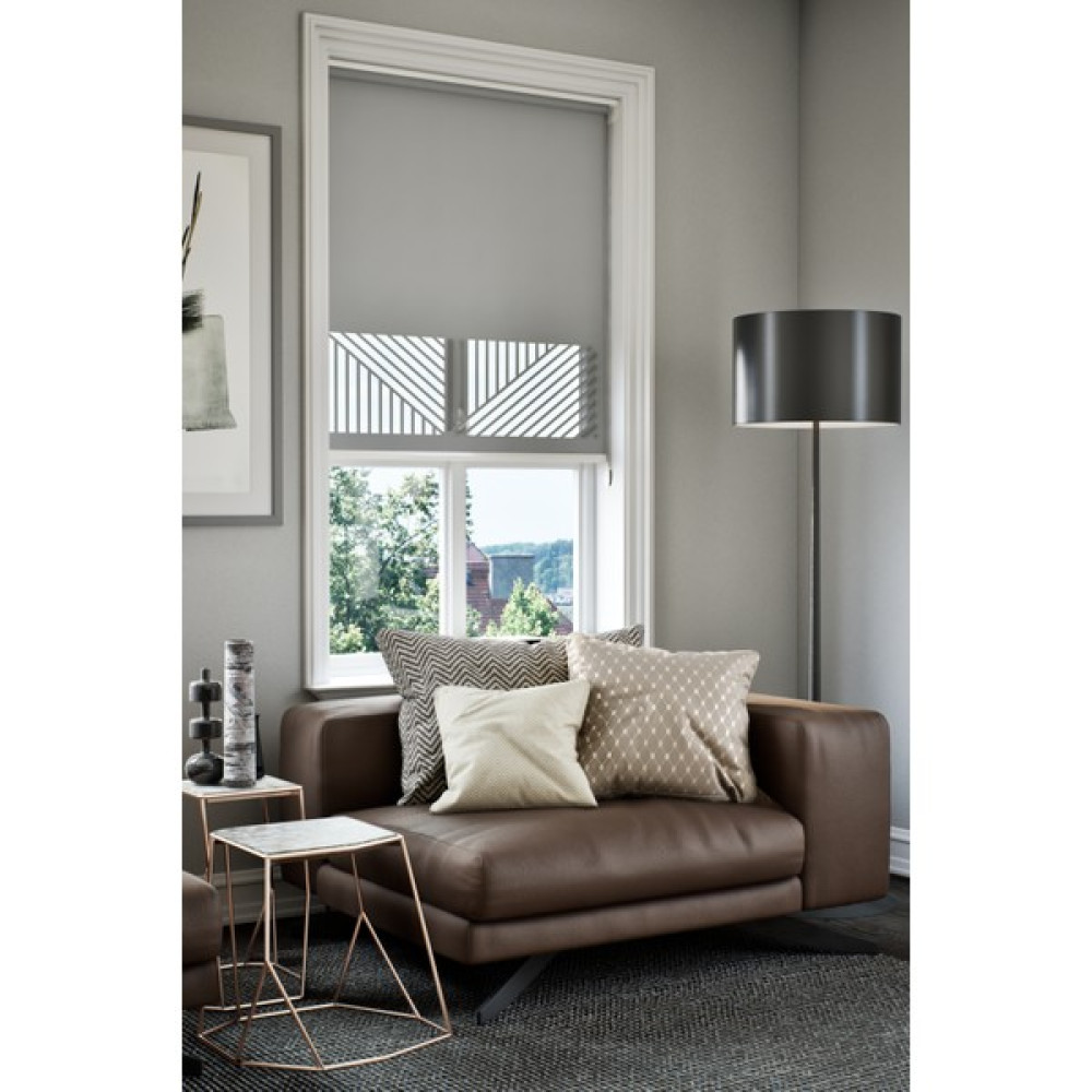 e-bizz store Perdebiz Lazer Kesim Mat Stor Perde Gri EB-151005 - 50 x 200 cm Stor Perde Fiyatı
