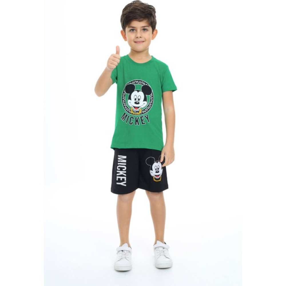 E Çocuk Mickey Mouse Baskılı Alt Üst Takım 2016 Erkek Çocuk Giyim Takımı Fiyatı