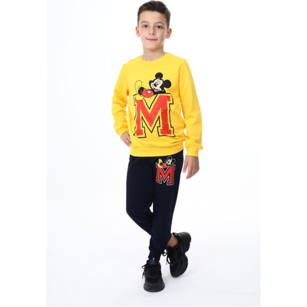 E Çocuk Mickey Mouse Baskılı Alt Üst Takım 8275 Erkek Çocuk Giyim Takımı Fiyatı