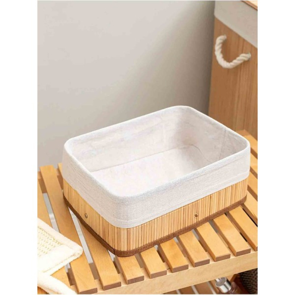 E-Decor Bambu Katlanabilir Dekoratif Sepet Organizer Banyo ve Mutfak Dolap Içi Düzenleyici Sepet Sepet Fiyatı