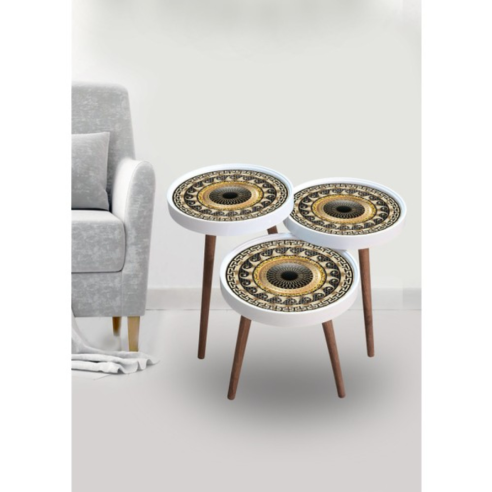 E-Decor Zigon Retro Sehpa 3 Lü Yuvarlak Zigon Sehpa Fiyatı