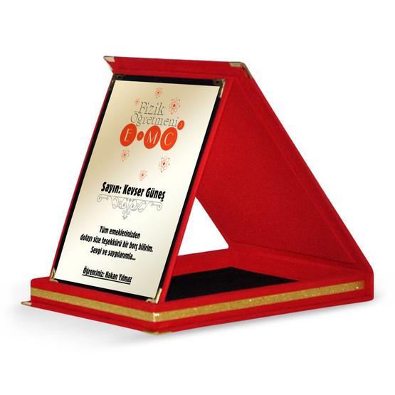 E-Hediyeci Fizik Öğretmeni 2 Kırmızı Plaket