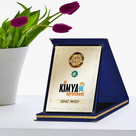 E-Hediyeci Yılın En İyi Kimya Öğretmeni Lacivert Plaket Ödülü