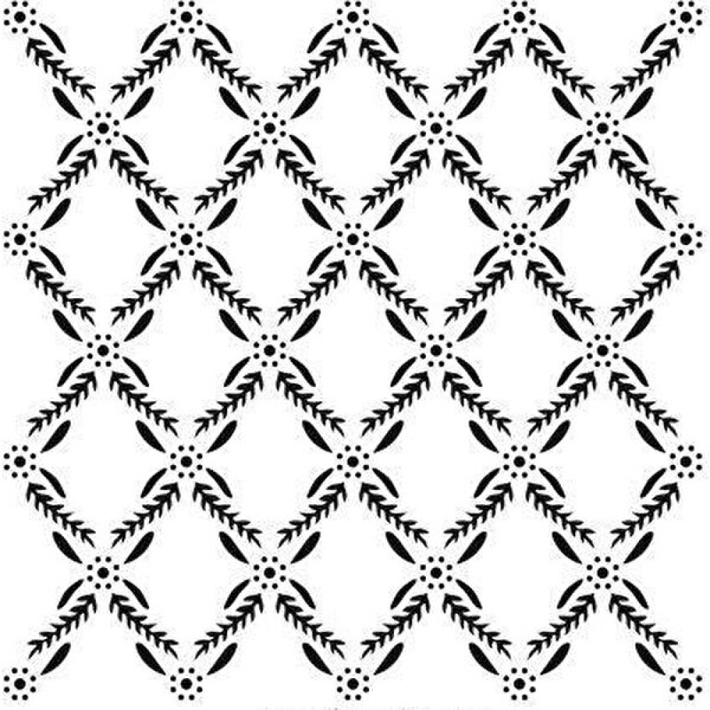 E Hobici Ardışık Desen Stencil Şablon 25X25 R-056 - Siyah Akrilik Boya Fiyatı