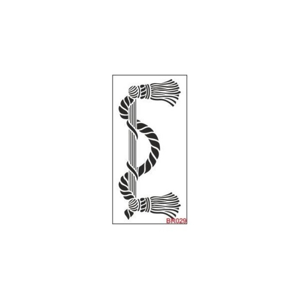 E Hobici Border Desen Stencil Şablon 20X40 BR-029 - Siyah Akrilik Boya Fiyatı