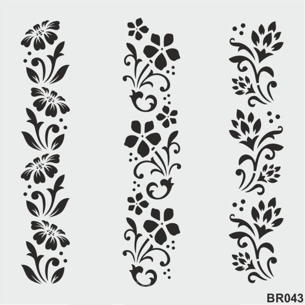 E Hobici Border Desen Stencil Şablon (30X30) BR-043 Akrilik Boya Fiyatı