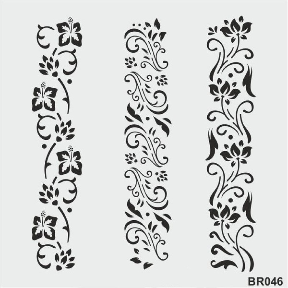 E Hobici Border Desen Stencil Şablon (30X30) BR-046 Akrilik Boya Fiyatı