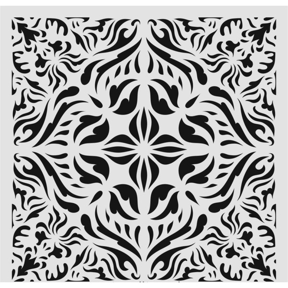 E Hobici Damask Desen Stencil Şablon 40X40 DA-063 - Siyah Akrilik Boya Fiyatı
