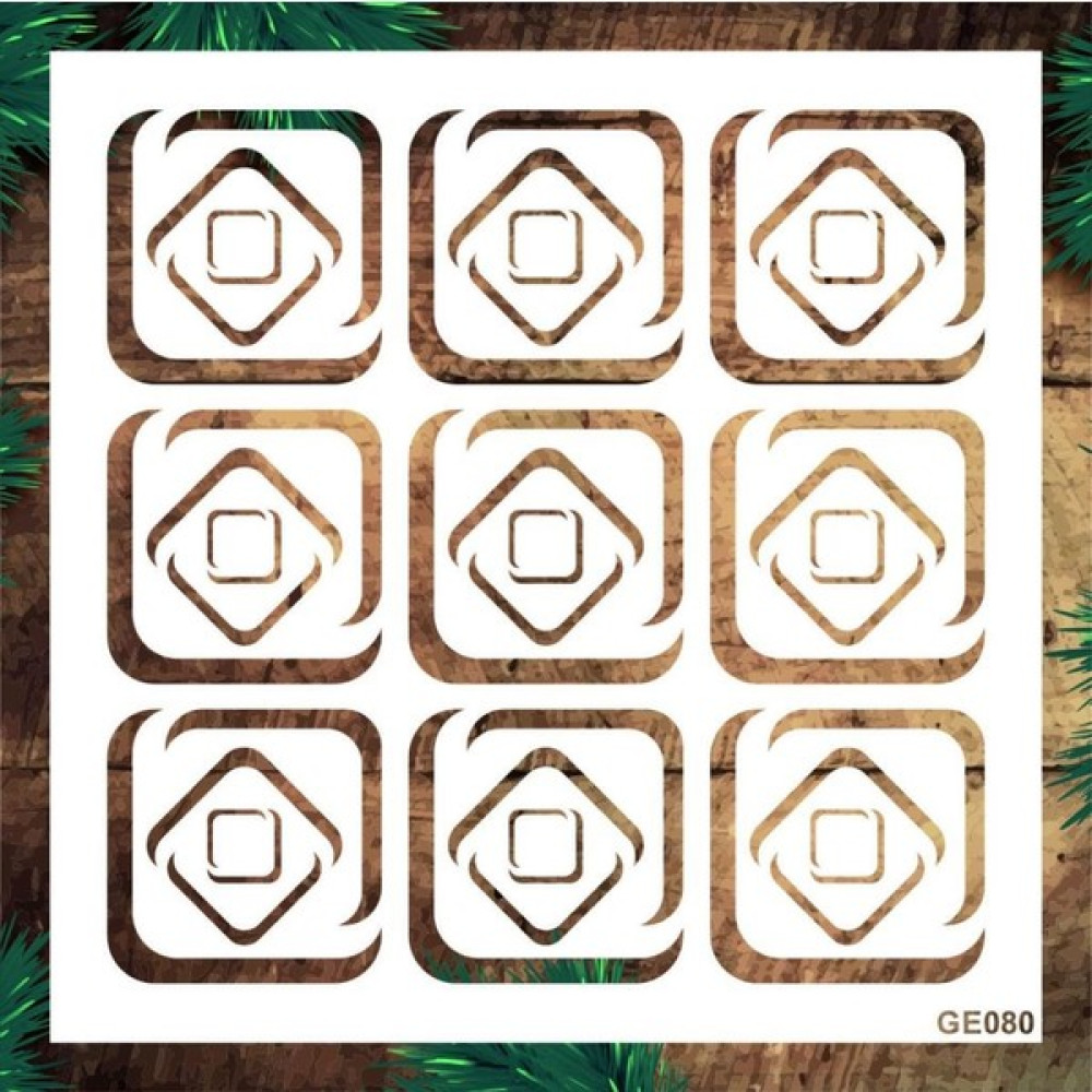 E Hobici Geometrik Desenler Stencil Şablon (25X25) GE-080 - Siyah Akrilik Boya Fiyatı