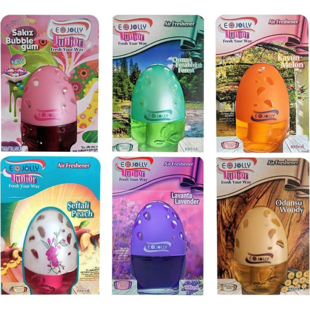 E-Jolly Oto Kokusu 6'lı Set Kavanoz Cam Şişe 100 ml - Karışık Oto Kokuları Fiyatı