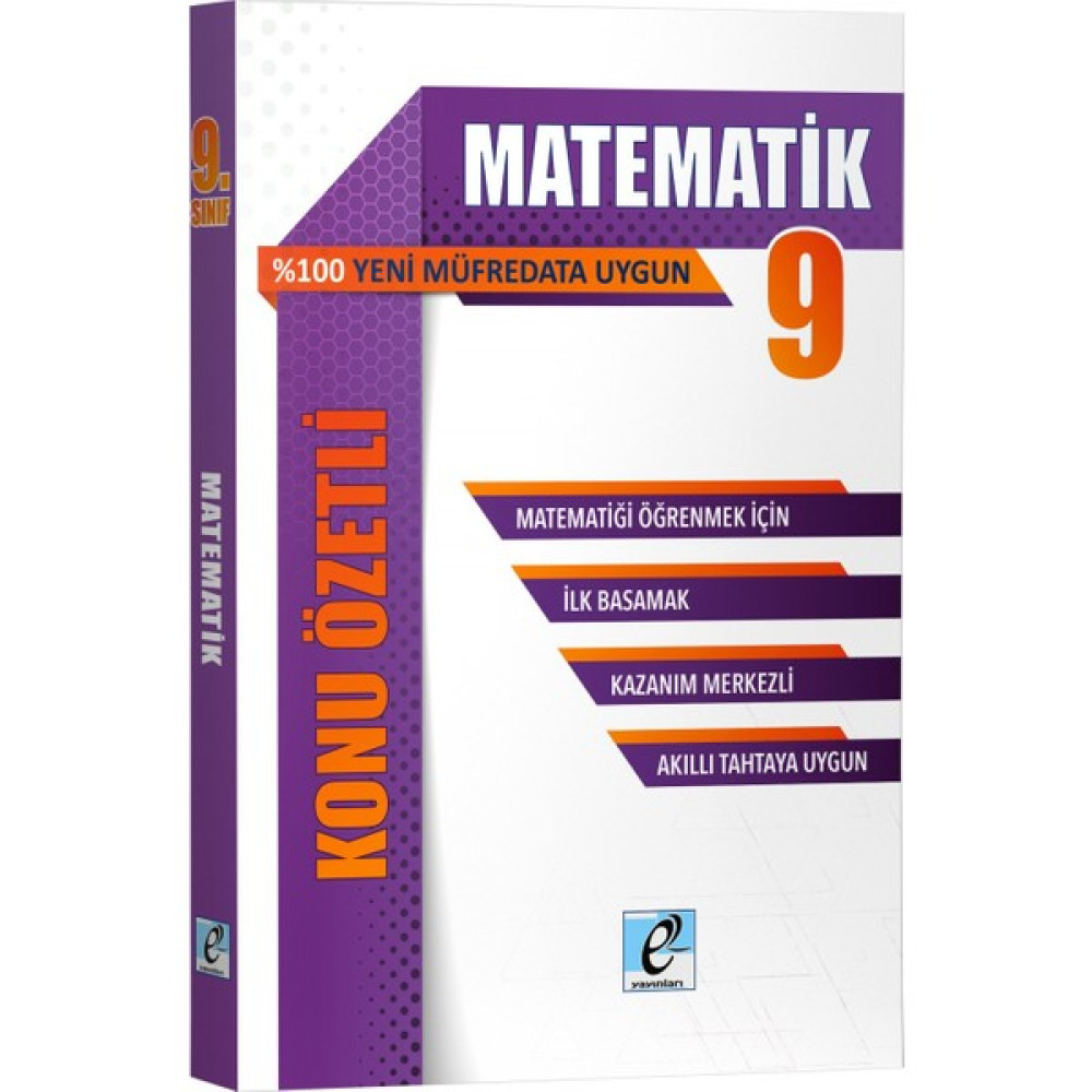 E-Kare 9. Sınıf Matematik Konu Özetli Soru Bankası Seti Matematik Fiyatı