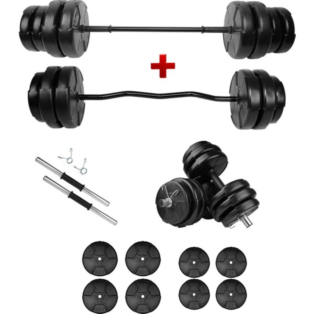E-Life 38 kg Z Bar Dambıl Seti & Halter Seti Ağırlık Fitness Seti Dambıllar & El / Ayak Ağırlıkları Fiyatı