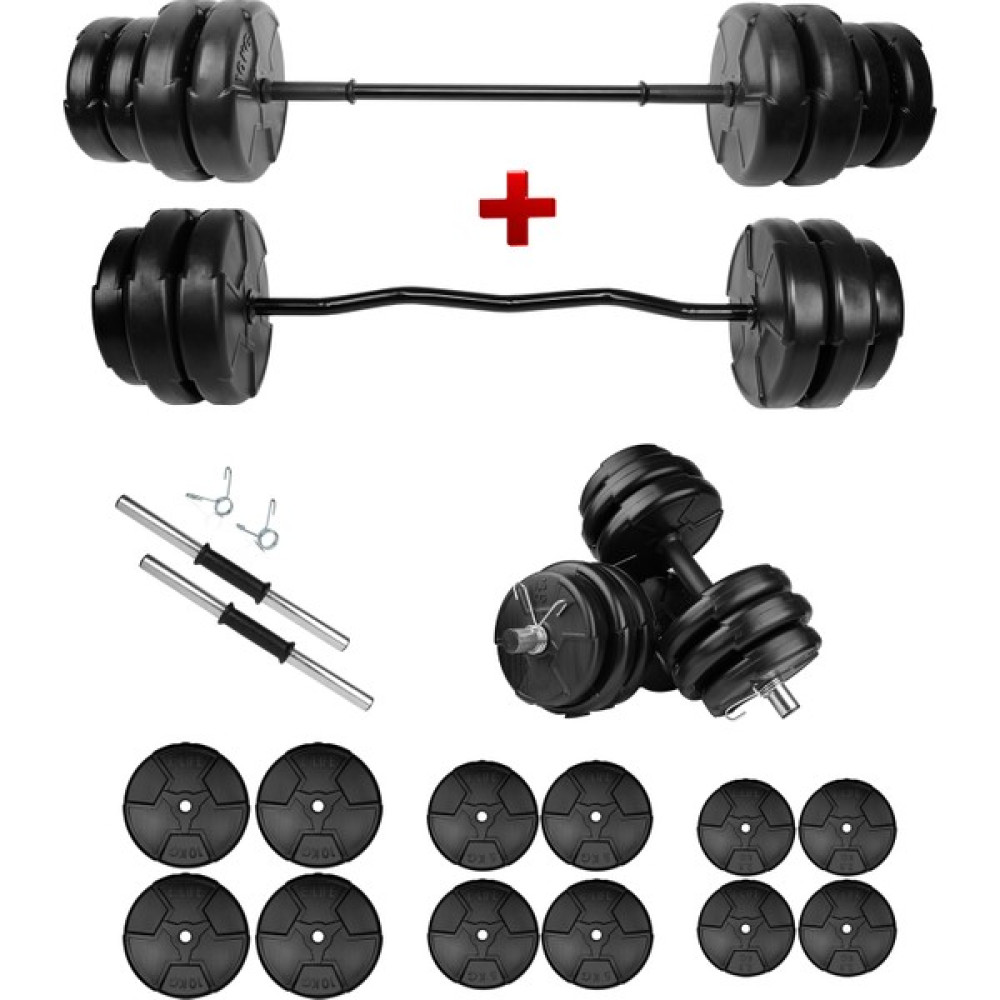 E-Life 78 kg Z Bar Dambıl Seti & Halter Seti Ağırlık Fitness Seti Dambıllar & El / Ayak Ağırlıkları Fiyatı