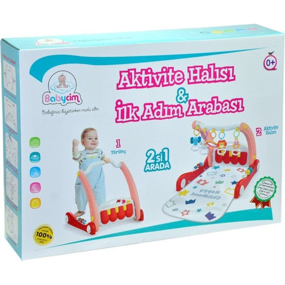 E0634 Aktivite Halısı&ilk Adım Arabası -Pembe Eğitici Oyuncak Fiyatı