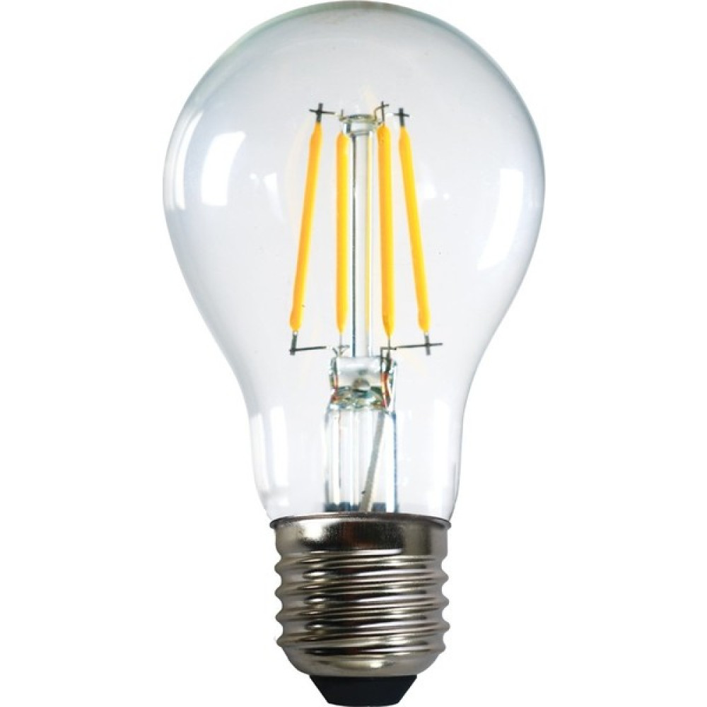 E27 LED FİLAMANLI RUSTIK AMPUL A60 ŞEFFAF CAM 4W 3200K Gün Işığı ERD-28 - 10 - 20 W Led Aydınlatmalar Fiyatı