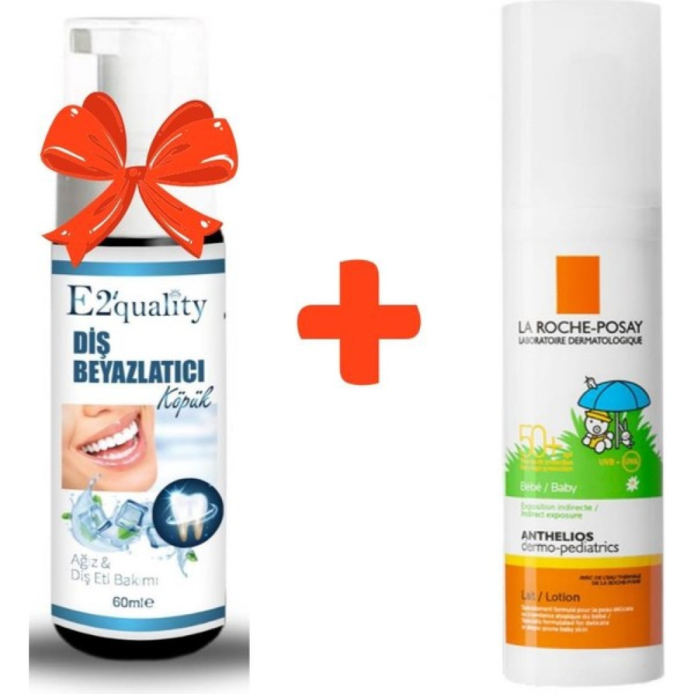 E2'quality Diş Beyazlatıcı Köpük + La Roche Posay Anthelios Dermo Pediatrics Lait Bebe Spf 50 50 ml Bebek Güneş Kremi Bebek Güneş Kremi Fiyatı