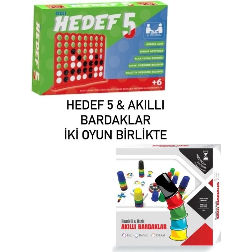 EA Akıllı Renkli Hızlı Bardaklar + Hedef 5 Iki Oyun Birlikte Fincan / Bardak / Kahve Takımı Fiyatı