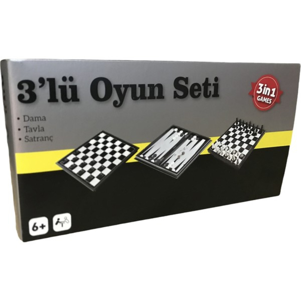EA Satranç Tavla Dama 3 Oyun Tek Kutuda Küçük Boy Satranç Fiyatı