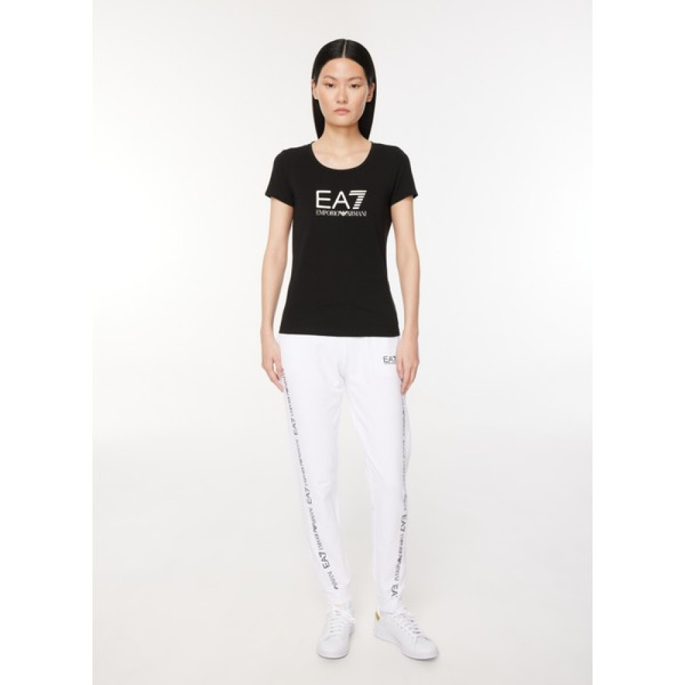 Ea7 Bisiklet Yaka Düz Siyah Kadın T-Shirt 8NTT66 Bayan T-shirt Fiyatı