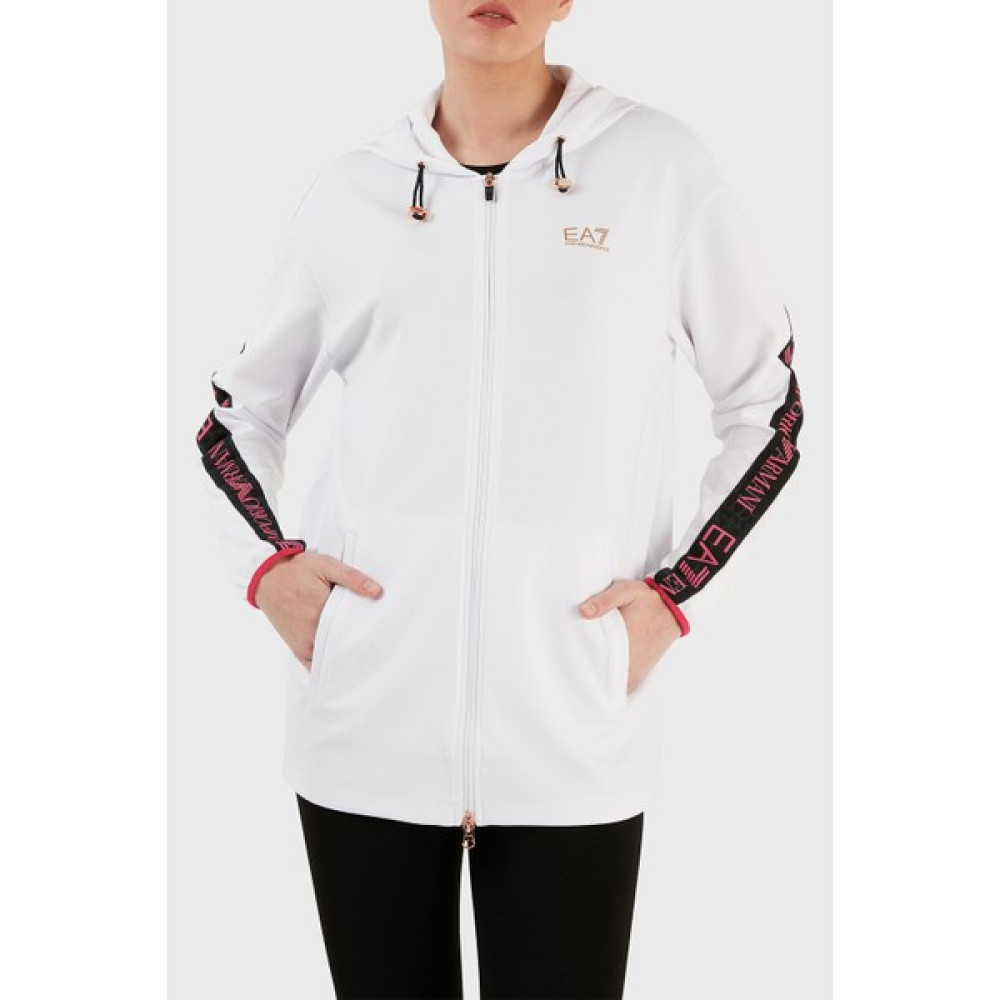 Ea7 Regular Fit Fermuarlı Teknik Kumaşlı Kapüşonlu Sweat Bayan Sweat 3RTM04 Tjkwz 1100 Bayan Sweatshirt Fiyatı