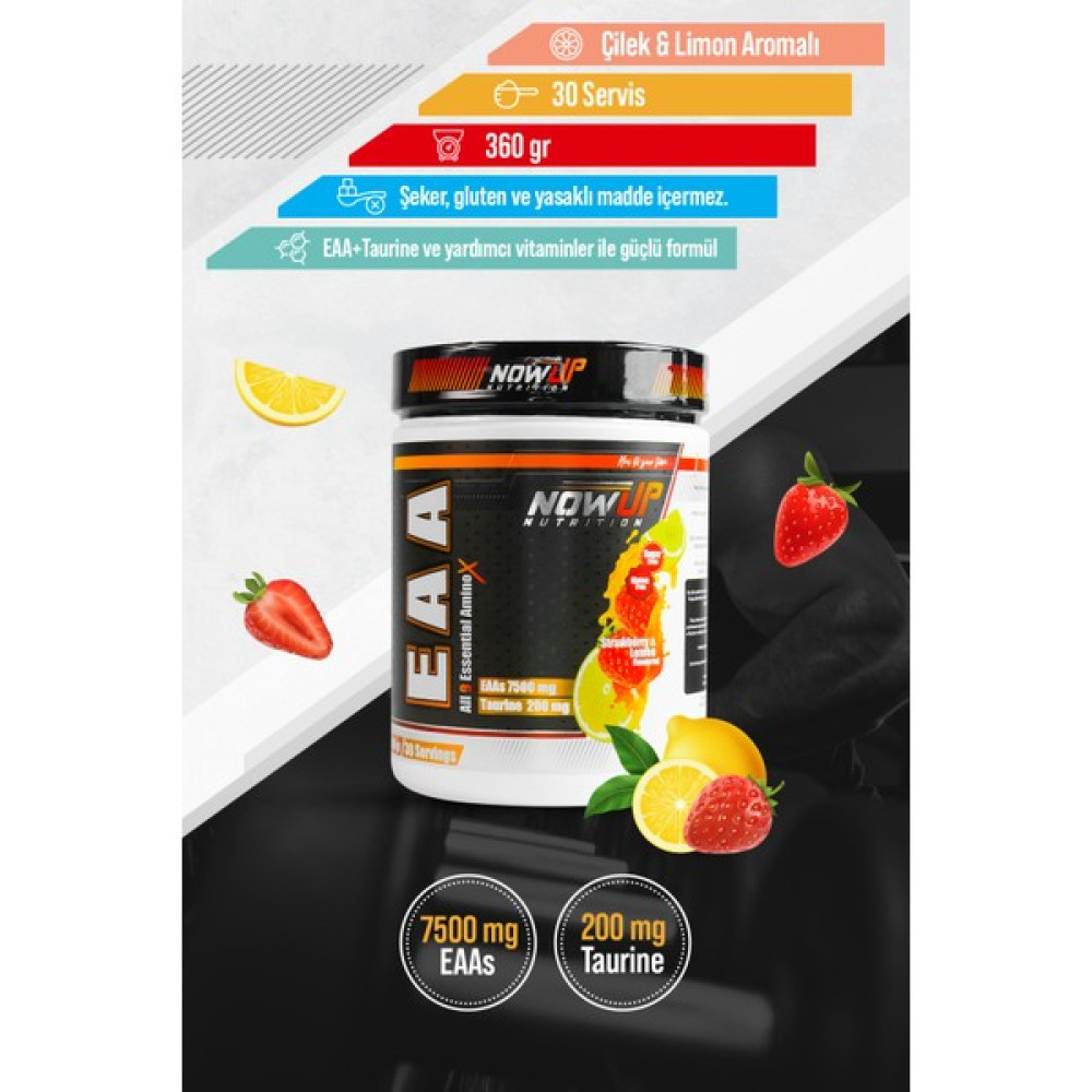 Eaa All 9 Essential Amino Asit/ Strawberry & Lemon 360 gr. / 30 Servis - Çilek Amino Asit Fiyatı
