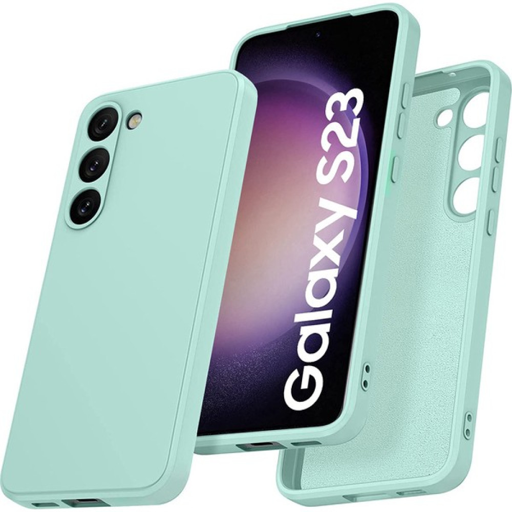 Eabhulie Samsung Galaxy S23 İçin İnce Sıvı Silikon Telefon Kılıfı - Turkuaz (Yurt Dışından) Cep Telefonu Kılıfı Fiyatı