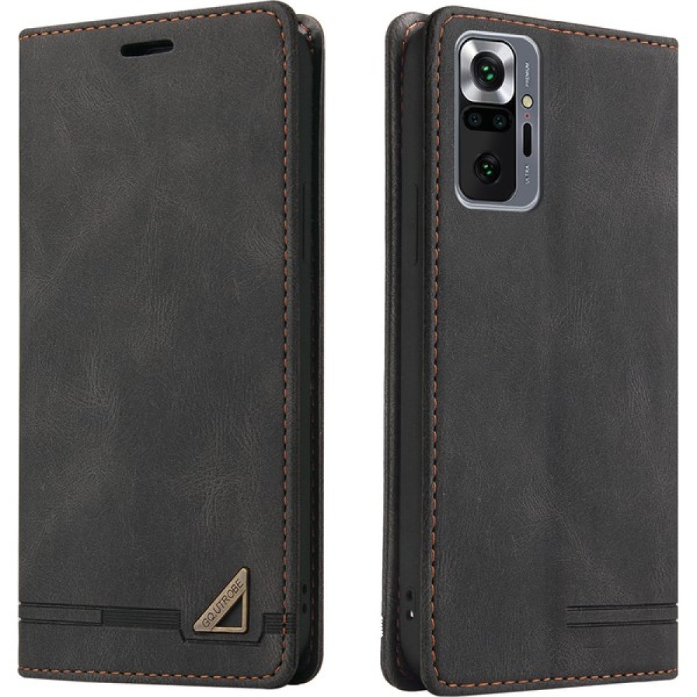 Eabhulie Xiaomi Redmi Note 10 Pro / Note 10 Pro Max Için Premium Vintage Pu Deri Kılıf Mat Cüzdan Çevirme Standı Kapağı Siyah (Yurt Dışından) Cep Telefonu Kılıfı Fiyatı