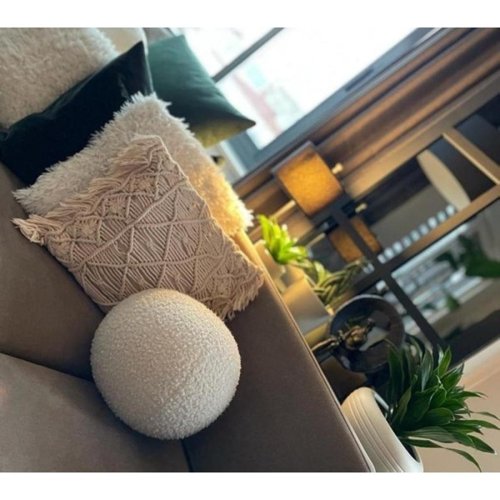 Eachtome Teddy Top Yastık Ekru Büyük 40CM Kırlent / Mobilya Yastığı Fiyatı