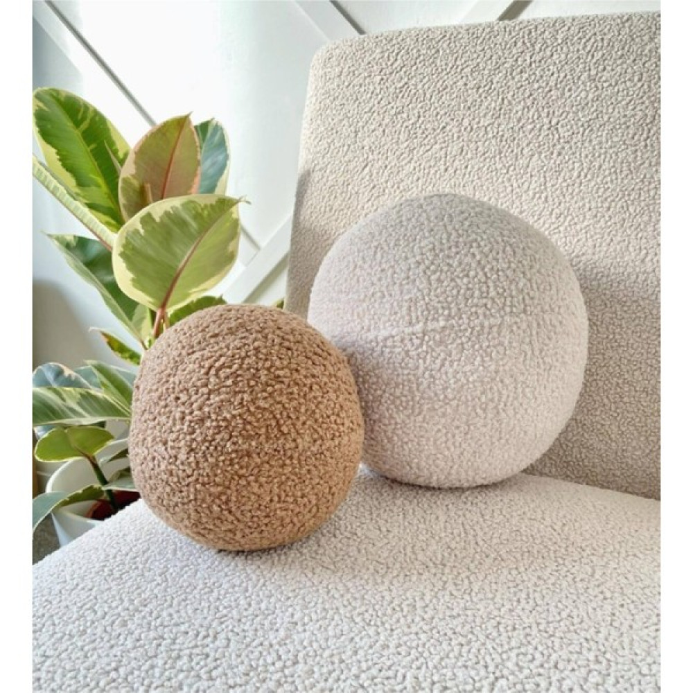 Eachtome Teddy Top Yastık Takım Kahverengi Ekru - 40 x 40 cm - Kahverengi - Krem Kırlent / Mobilya Yastığı Fiyatı