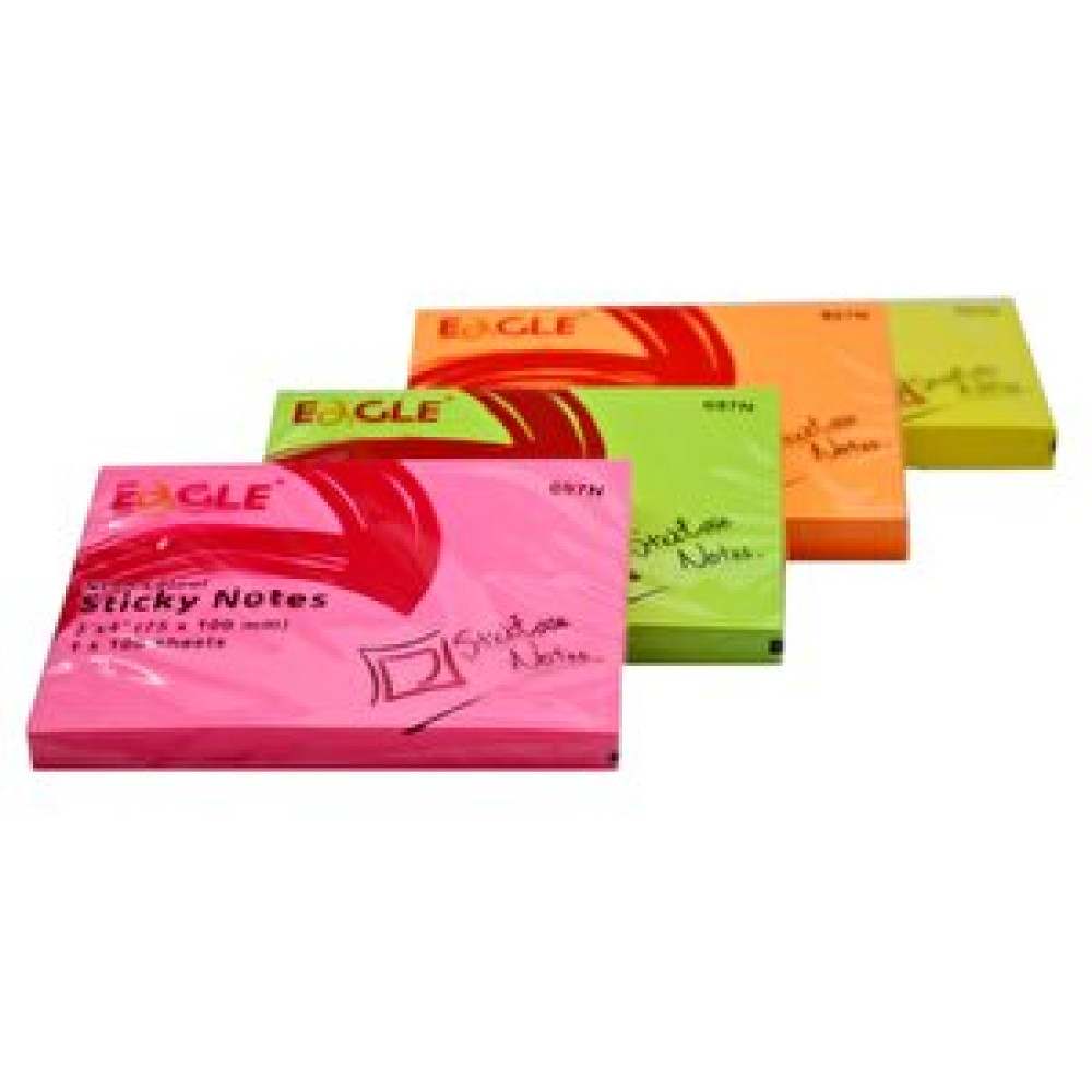 Eagle 75x100 Mm Neon Renk Sticky Yapışkanlı Not Kağıdı 100 Yaprak (657n) 4 Adet Defter & Kağıt Ürünleri Fiyatı