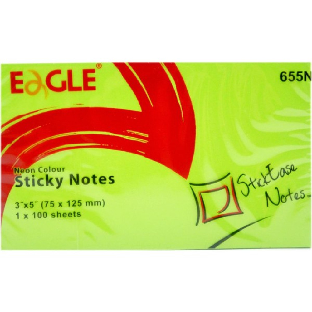 Eagle 75X125 mm Neon Renk Yapışkanlı Not Kağıdı 100 Yaprak (655N) Yeşil Oto Boyaları Fiyatı