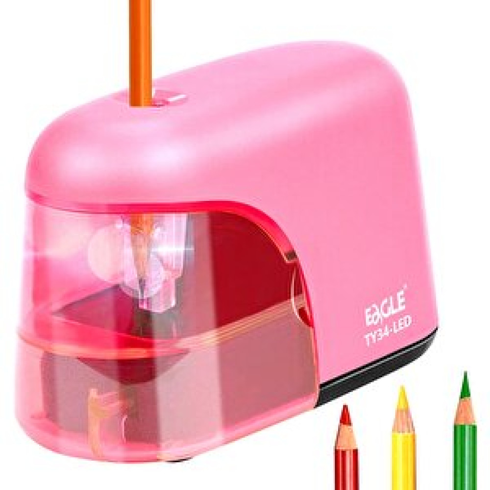 Eagle Led Işıklı Otomatik Kalemtıraş (ty34-led) Pembe + Aa Pil Kalem & Yazı Gereçleri Fiyatı