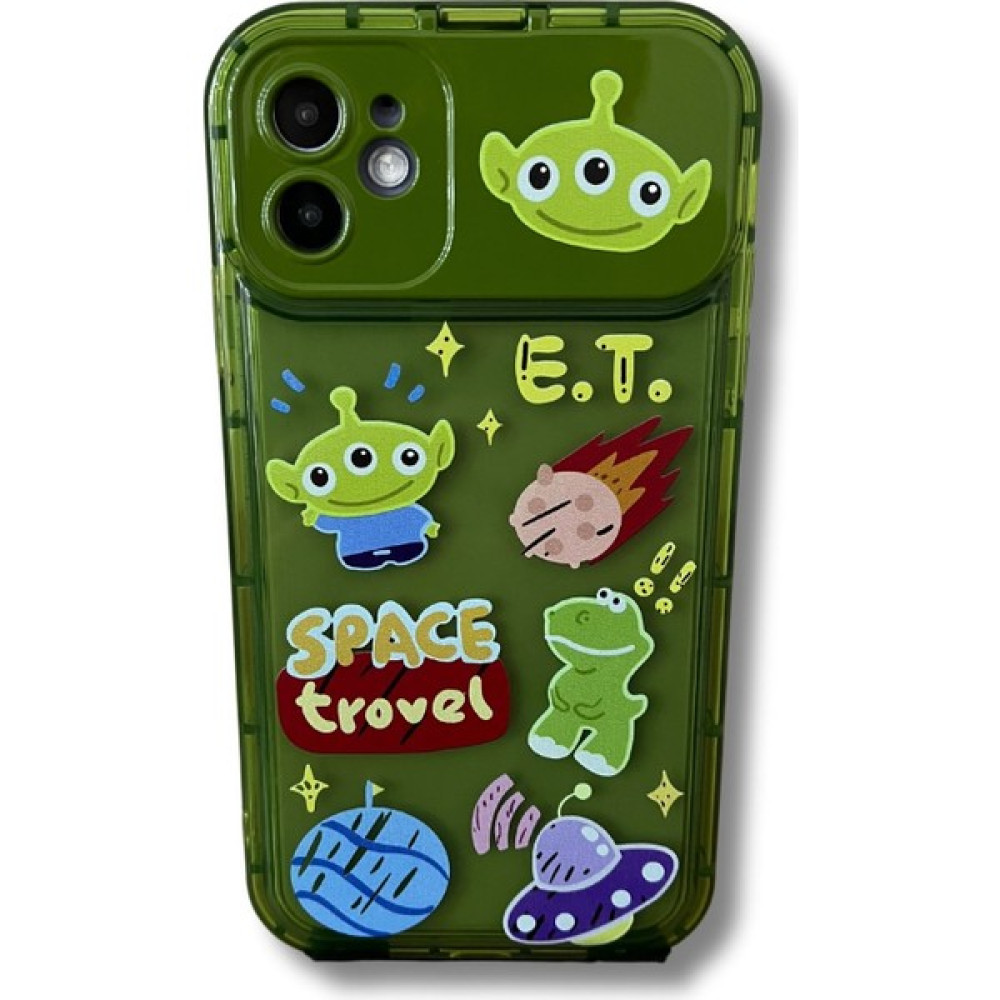 Eaksesuarnet Apple iPhone 11 Space Trovel E.t. Figürlü Baskılı Telefon Kılıfı - Yeşil Cep Telefonu Kılıfı Fiyatı