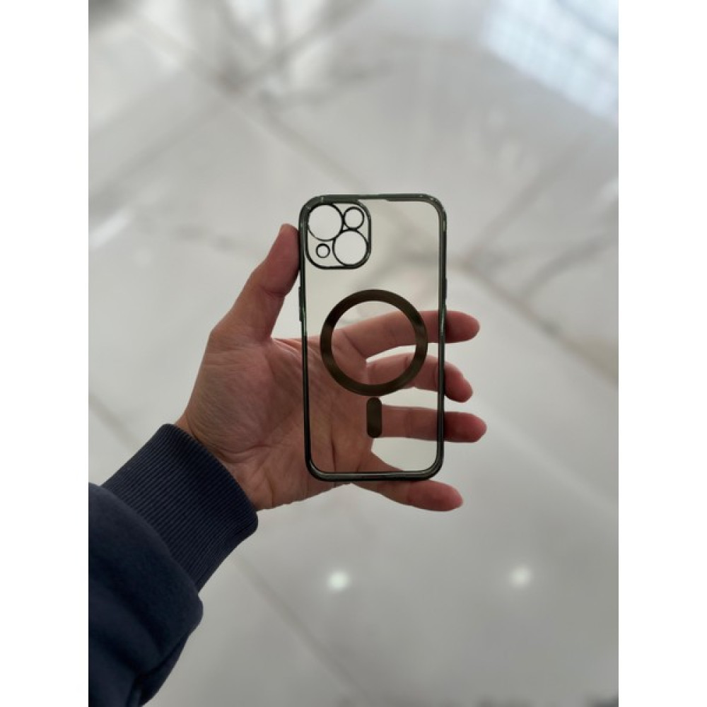 Eaksesuarnet Apple iPhone 13 Magsafe Lazer Silikon Renkli Şeritli Telefon Kılıfı Kamera Lensi Açık - Yeşil Cep Telefonu Kılıfı Fiyatı