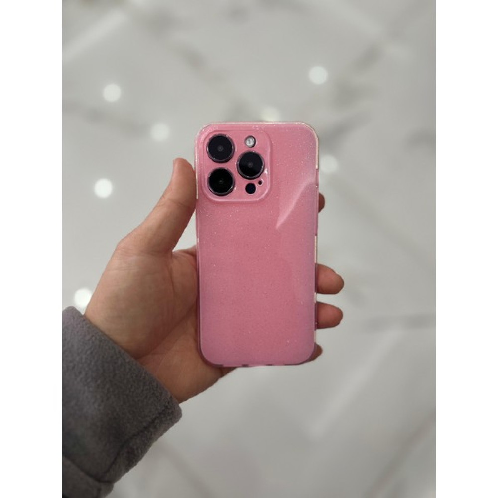 Eaksesuarnet Apple iPhone 15 Pro Kamera Korumalı Simli Renkli Pembe Silikon Kılıf Cep Telefonu Kılıfı Fiyatı
