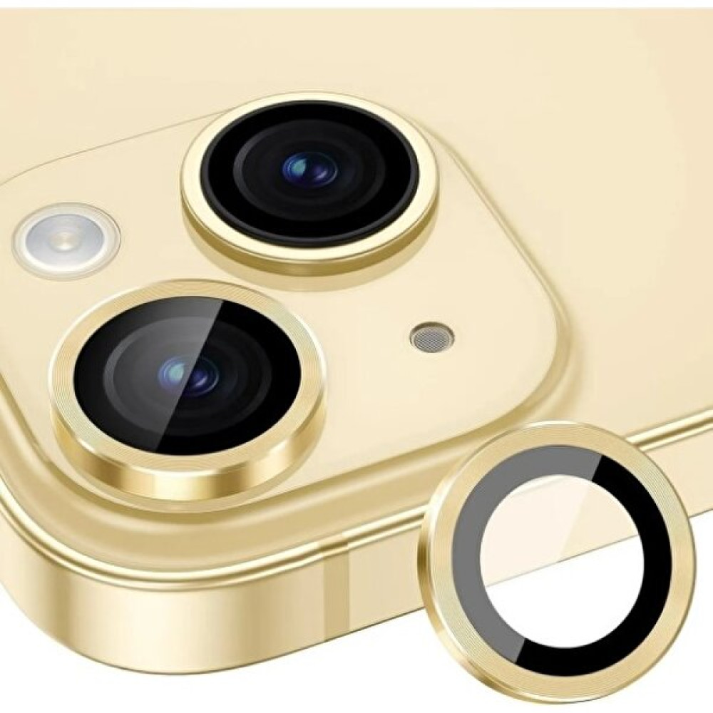 Eaksesuarnet iPhone 14 Uyumlu Kamera Koruyucu Cam Lens Mercek Koruyucu - Gold Cep Telefonu Ekran Koruyucusu Fiyatı
