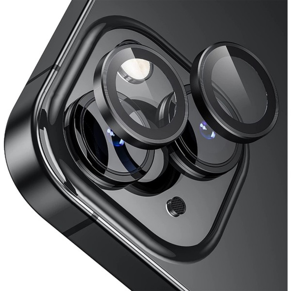 Eaksesuarnet iPhone 14 Uyumlu Kamera Koruyucu Cam Lens Mercek Koruyucu - Siyah Cep Telefonu Ekran Koruyucusu Fiyatı
