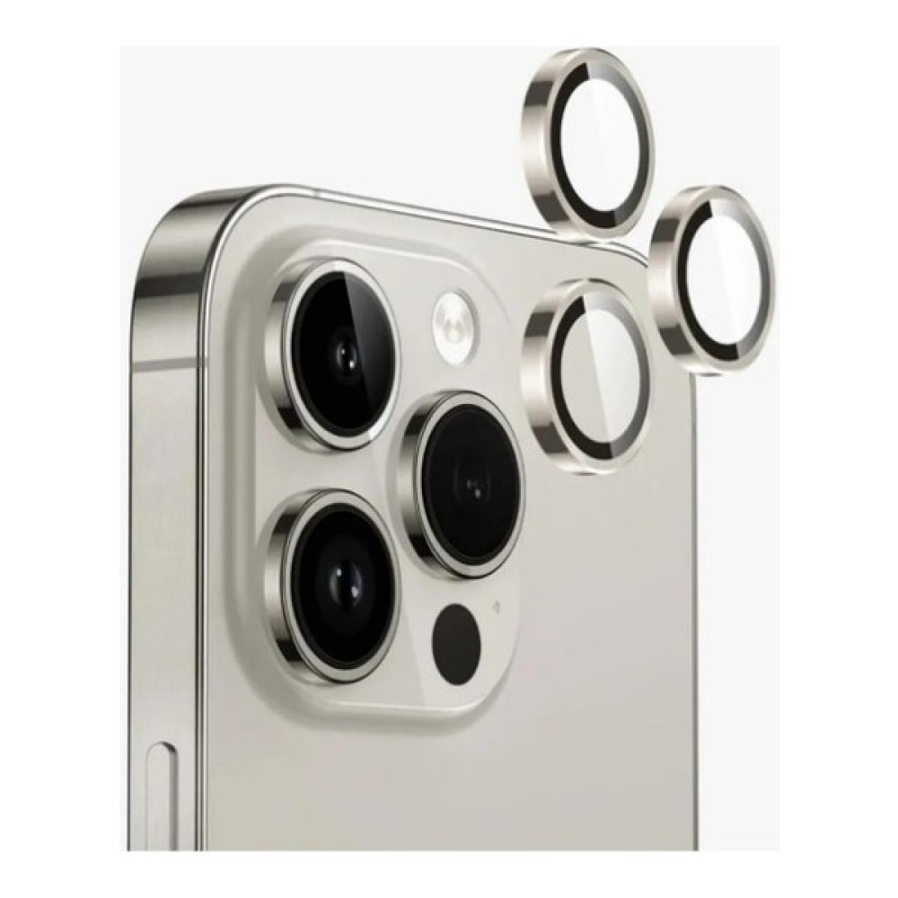 Eaksesuarnet iPhone 15 Pro Uyumlu Kamera Koruyucu Cam Lens Mercek Koruyucu - Titanium Cep Telefonu Ekran Koruyucusu Fiyatı