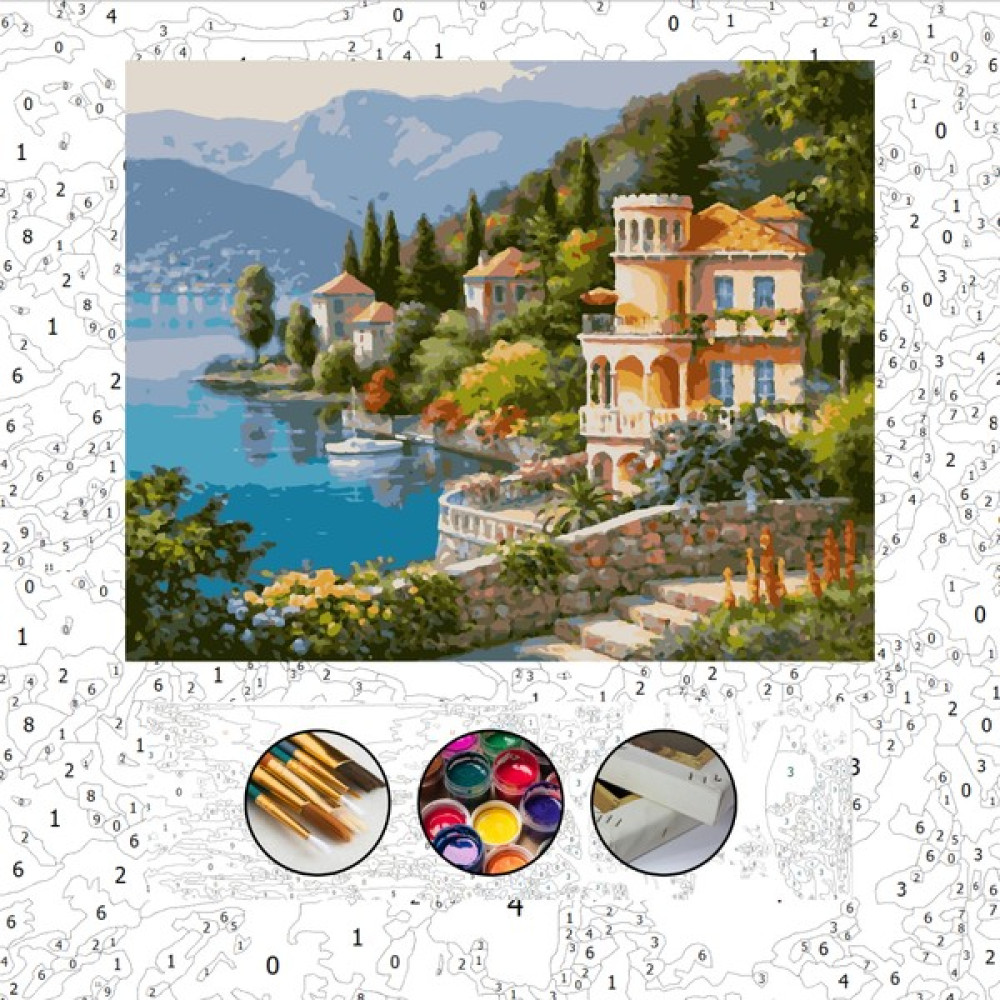 EAL Hobby Art Sayılarla Boyama Hobi Seti Çerçeveli Numaralı Tuval Fırça Boya Dahil 40X50 cm Manzara EAL012 Tuval Fiyatı