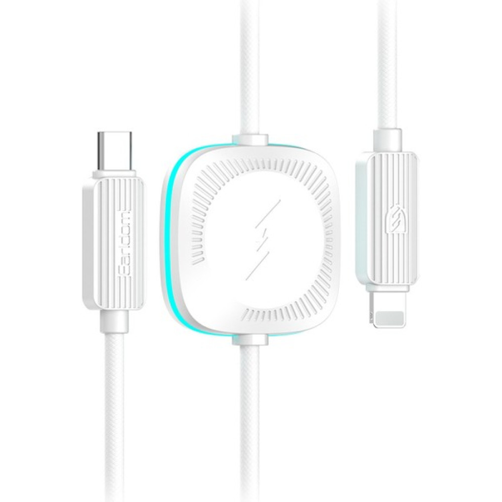 Earldom 20W Type-C To Lightning ve 2.5W Kablosuz Saat Şarj Çıkışlı 2in1 Pd Hızlı Şarj Kablosu Apple Watch Şarj Cihazı - Beyaz Bilgisayar Çevirici ve Adaptörü Fiyatı