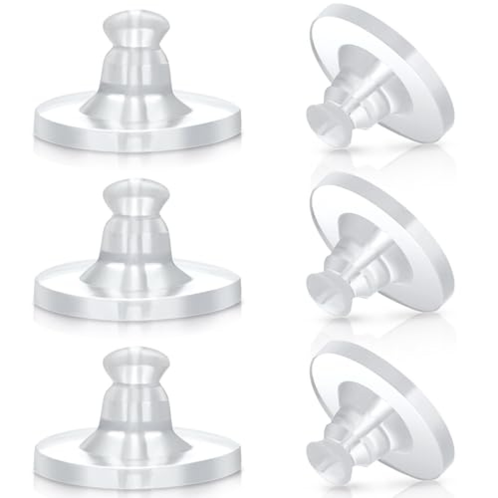 Earring Backs Rubber,100 PCS Soft Clear Earring Backs for Studs,Hypoallergenic Silicone Earrings Backs Replacement Safety Back Stoppers