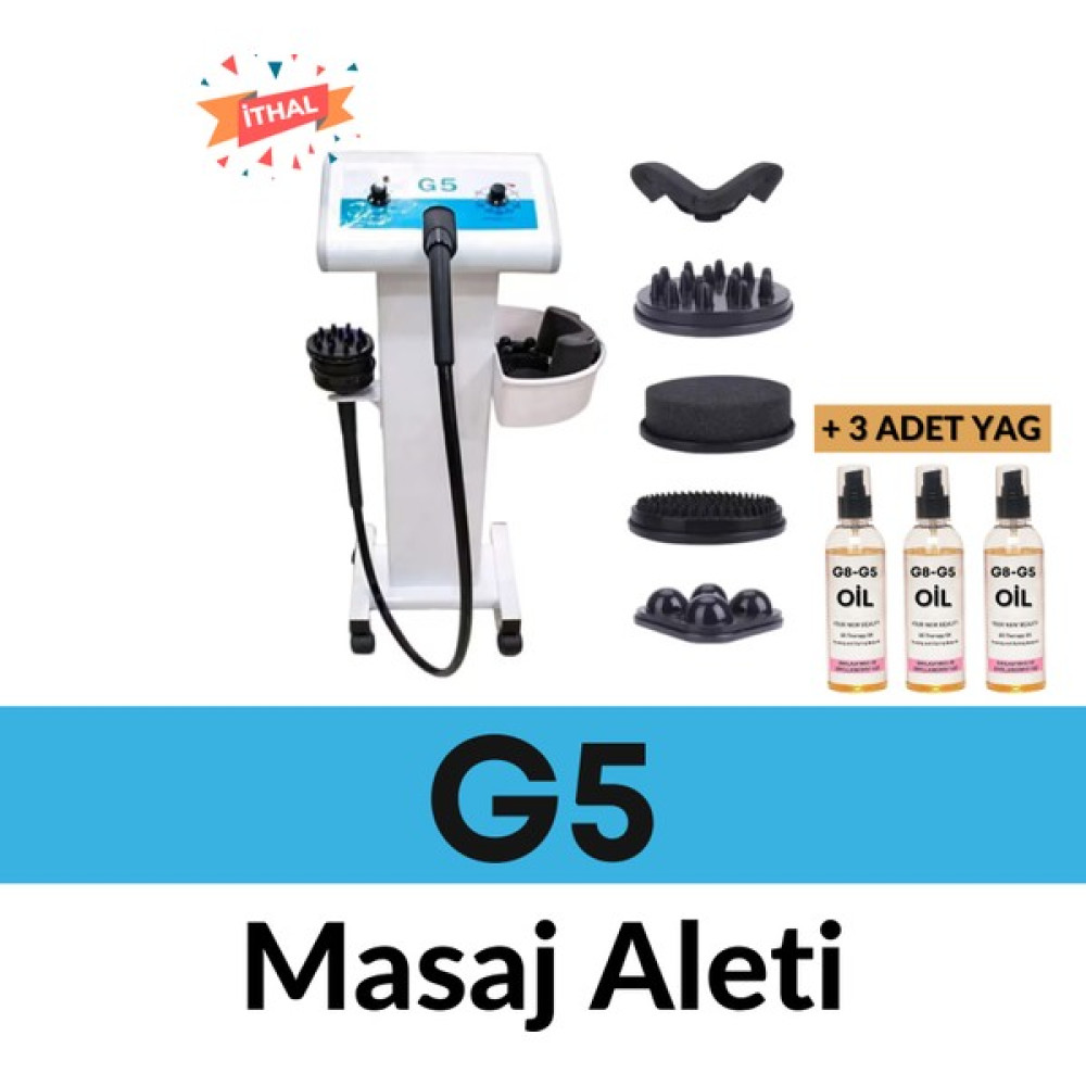East Medikal Ithal G5 Masaj Yeni Model Bölgesel Zayflama ve Selülit Cihazı 1950 Devir + 3 Adet G5 Yağı Bitkisel Yağlar Fiyatı
