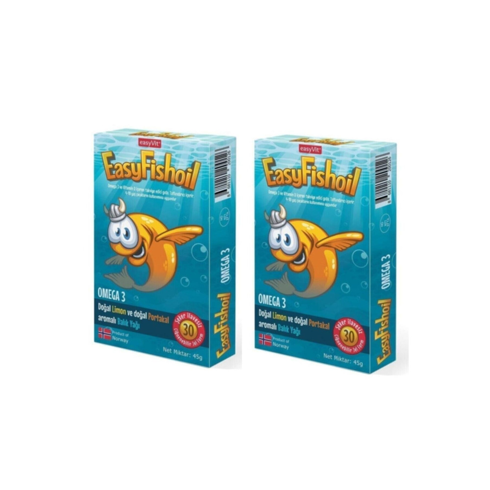 Easy Fishoil Balık Yağı Çiğnenebilir 30 Tablet X2 Adet Balık Yağı / Omega 3 - 6 - 9 Fiyatı