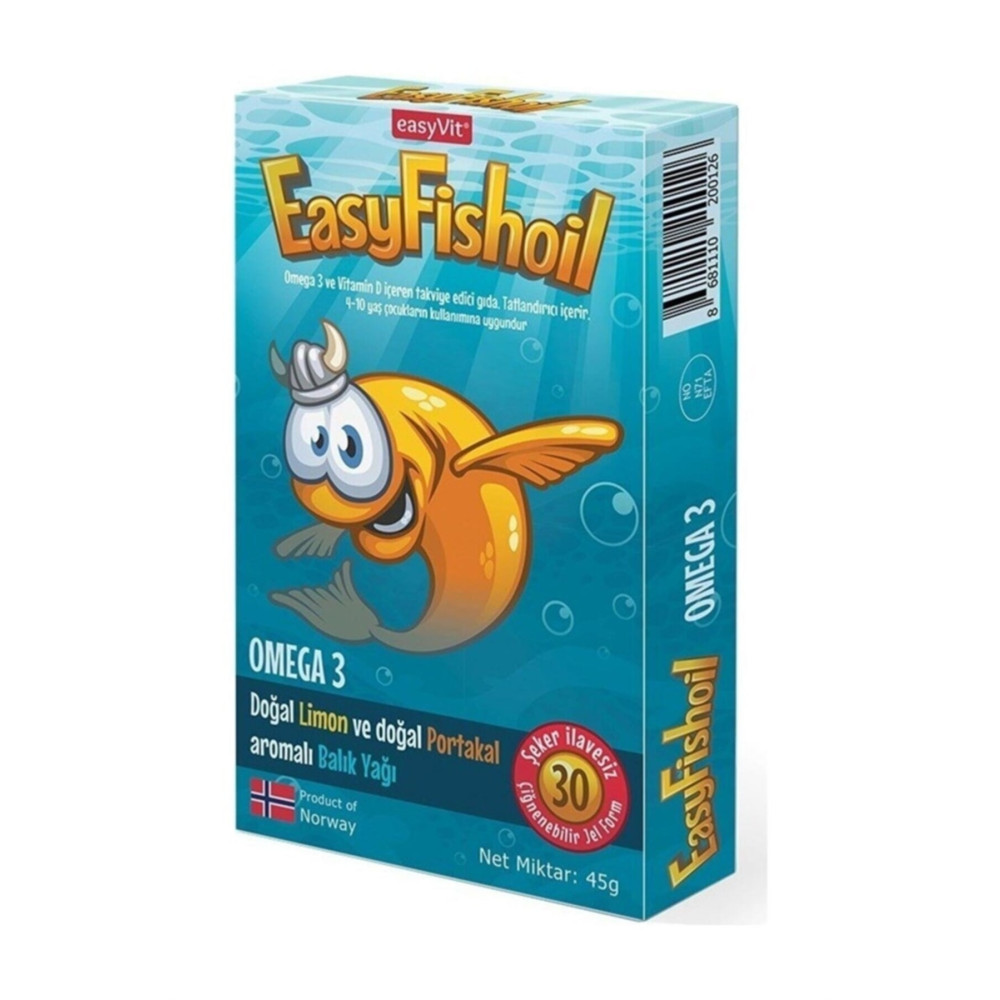 Easy Fishoil Çocuk Portakal Aromalı 30 Çiğneme Tablet Balık Yağı / Omega 3 - 6 - 9 Fiyatı