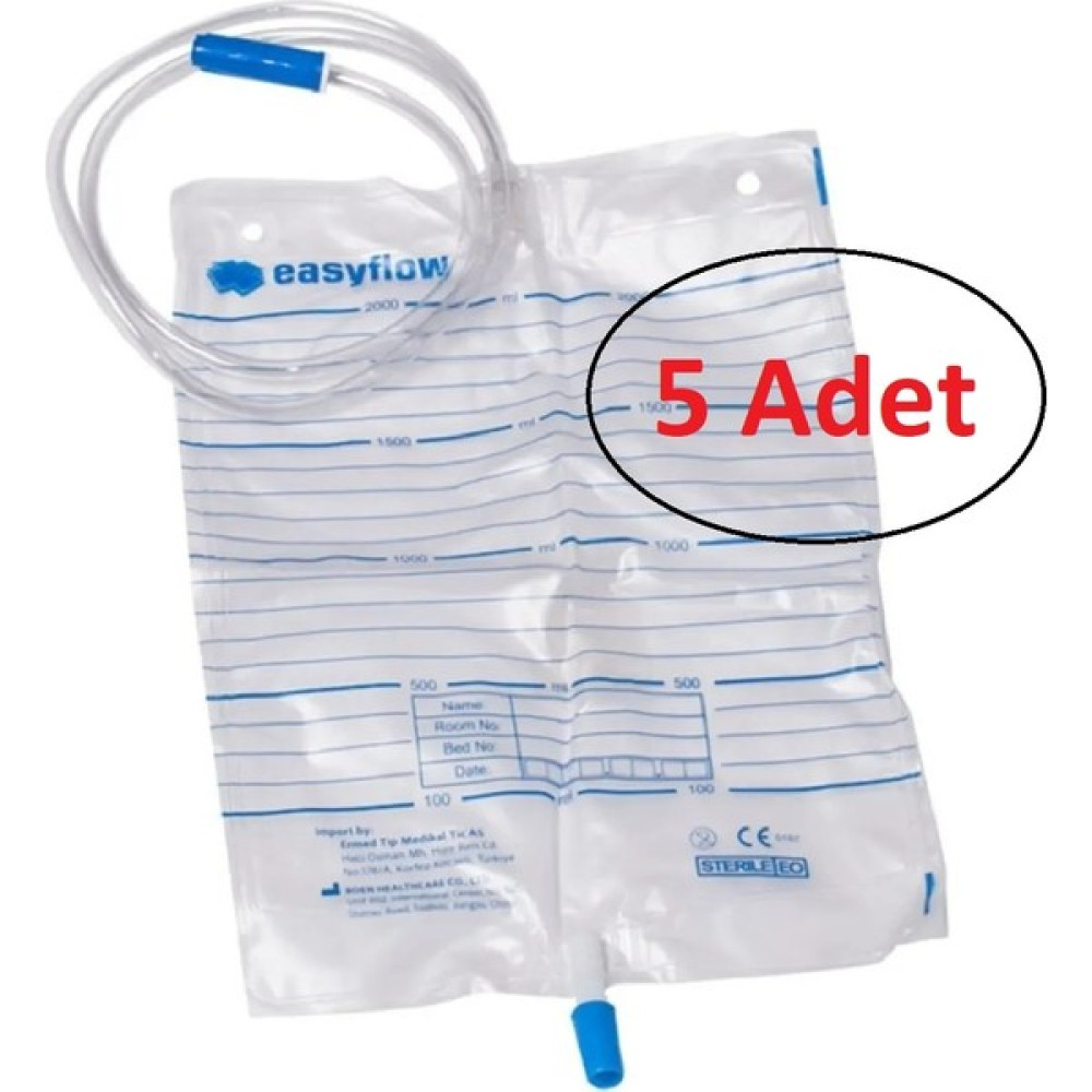 \Easyflow Musluklu Steril İdrar Torbası 2000 ml 5'li Paket - 5'li Paket \ Oto Boyaları Fiyatı
