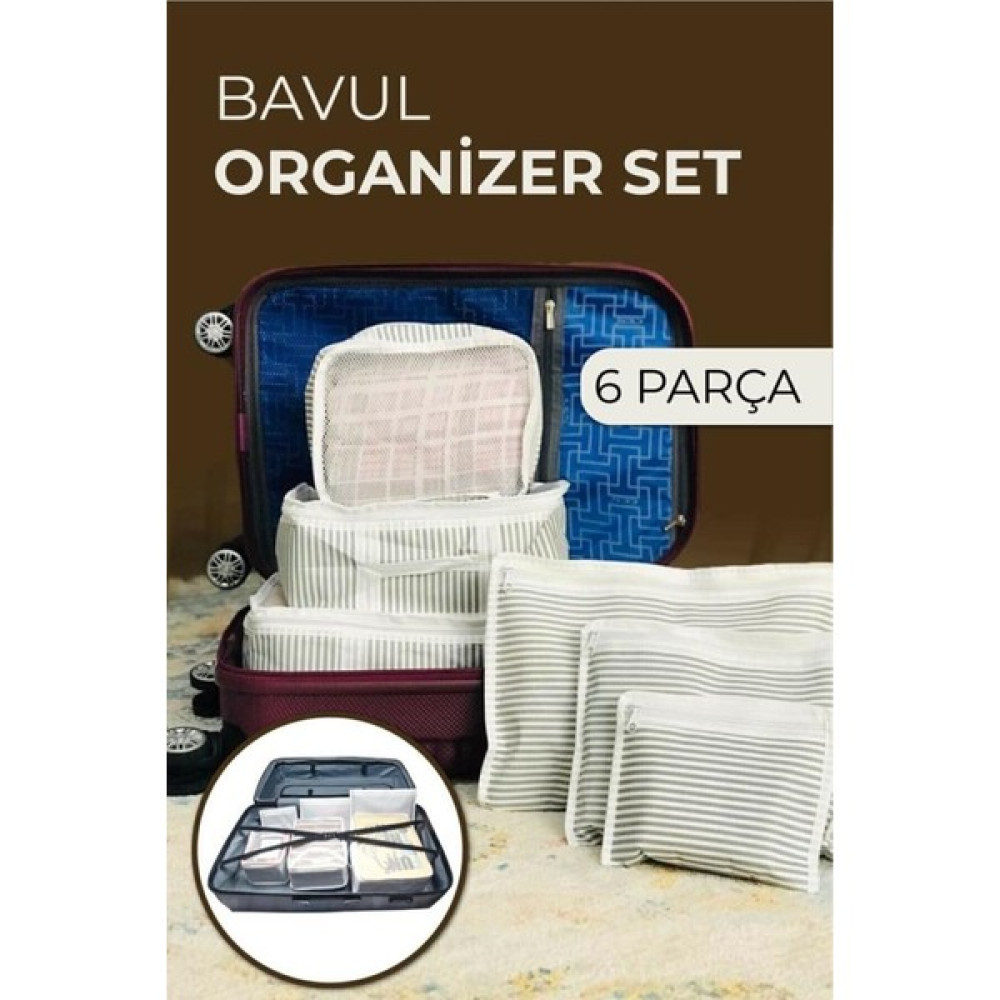 Easyso 6'lı Set Bavul Içi Düzenleyici, Bavul Organizer, Valiz Düzenleyici Çanta Saklama Kapları Fiyatı