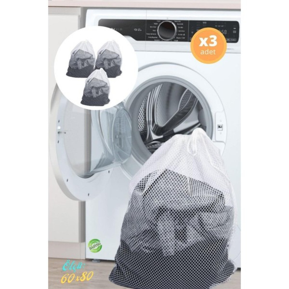 Easyso Çamaşır Yıkama Filesi 3 Adet 60X80CM Çorap Çamaşır Perde Yıkama Filesi - Renkli Saklama Kapları Fiyatı